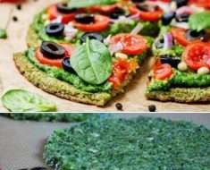 Pizza Fit com Massa de Brócolis