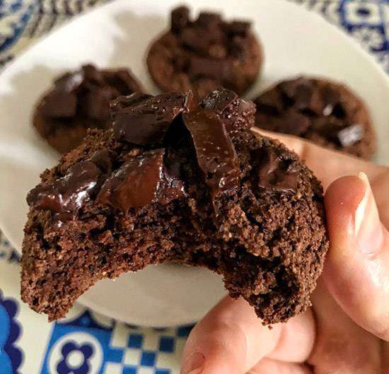 Cookies de Chocolate Sem Farinha
