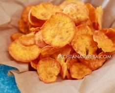 Chips de Batata Doce no Microondas