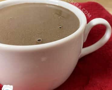 chocolate quente com leite de coco