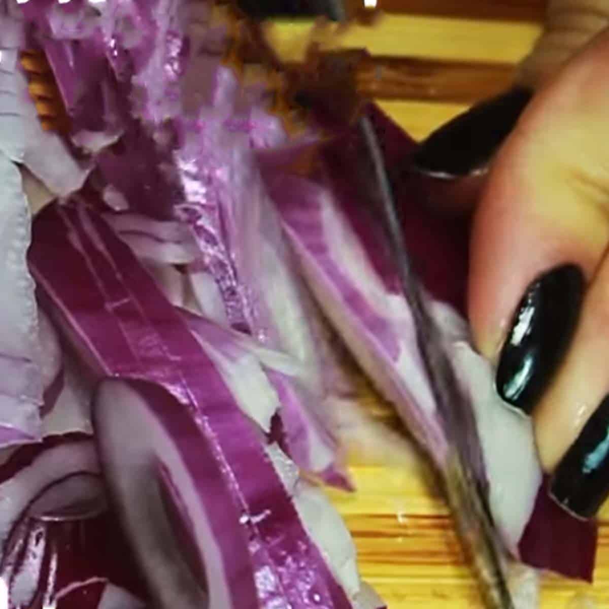 cortando a cebola