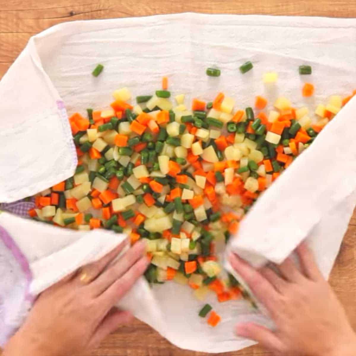 secando os legumes