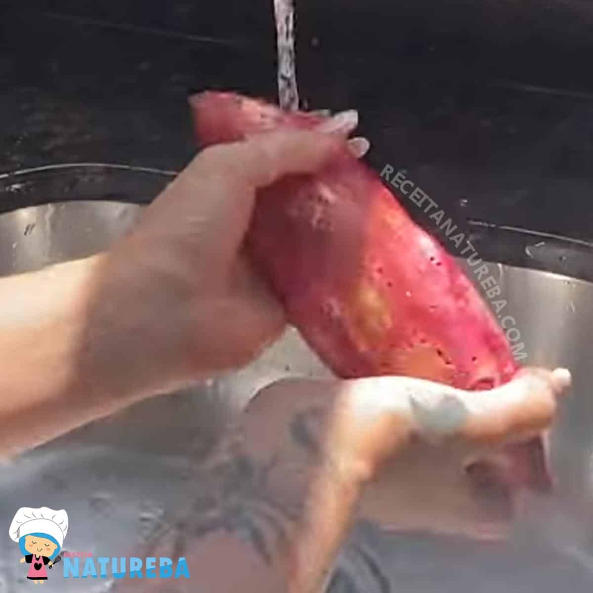 lavando a batata doce