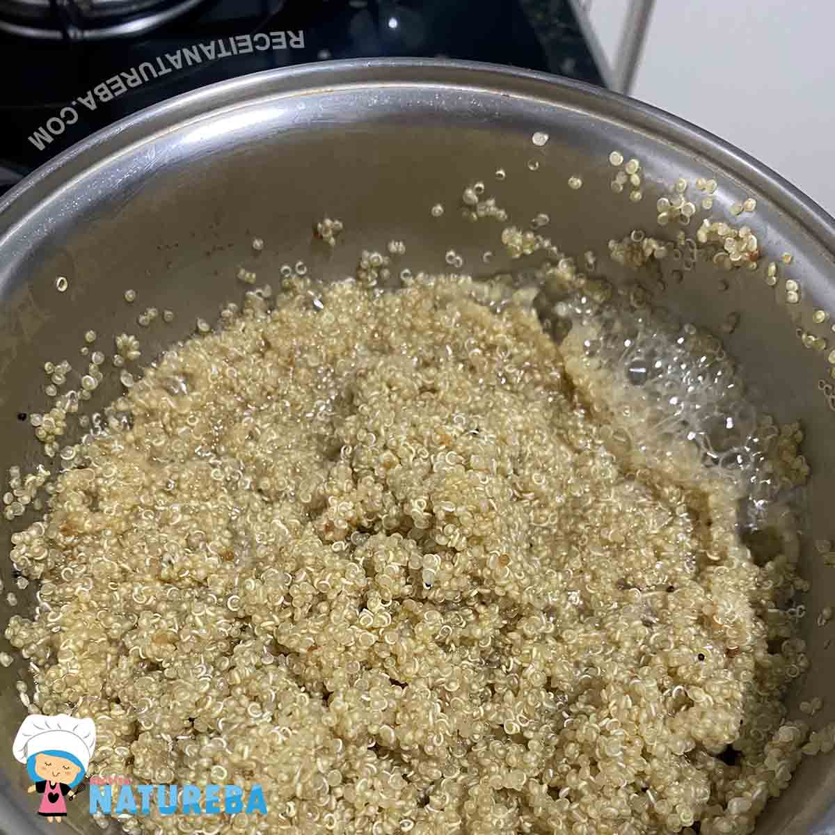 quinoa cozinhando