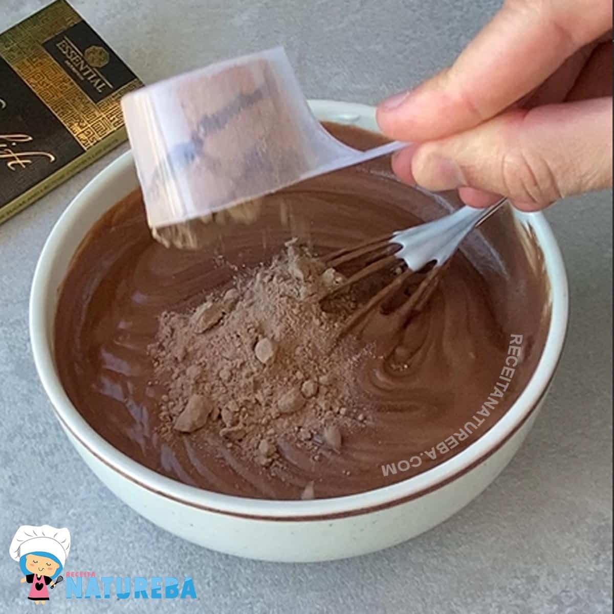 juntandoo whey protein com o iogurte e com o chocolate