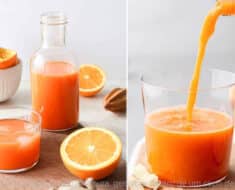 suco de laranja cenoura e gengibre